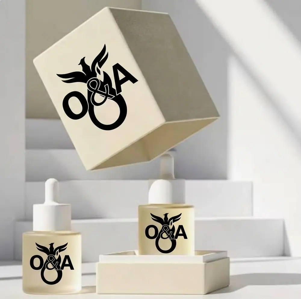 A bottle of Oil and Ashes fragrance oil